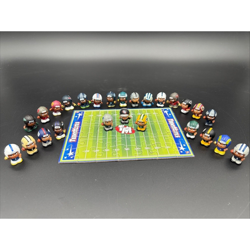 NFL TeenyMates Mixed Lot 26 Figs Brady Rodgers RARE Coach Complete Puzzle Field